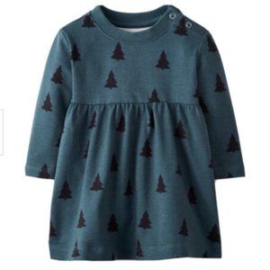 NEW Hanna Andersson Organic French Terry Cotton Skater Tree Dress